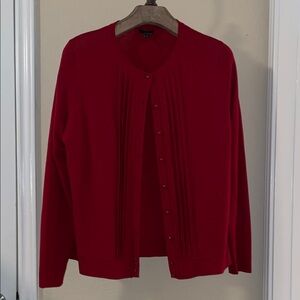 NWOT Elegant Red Italian Merino Sweater
